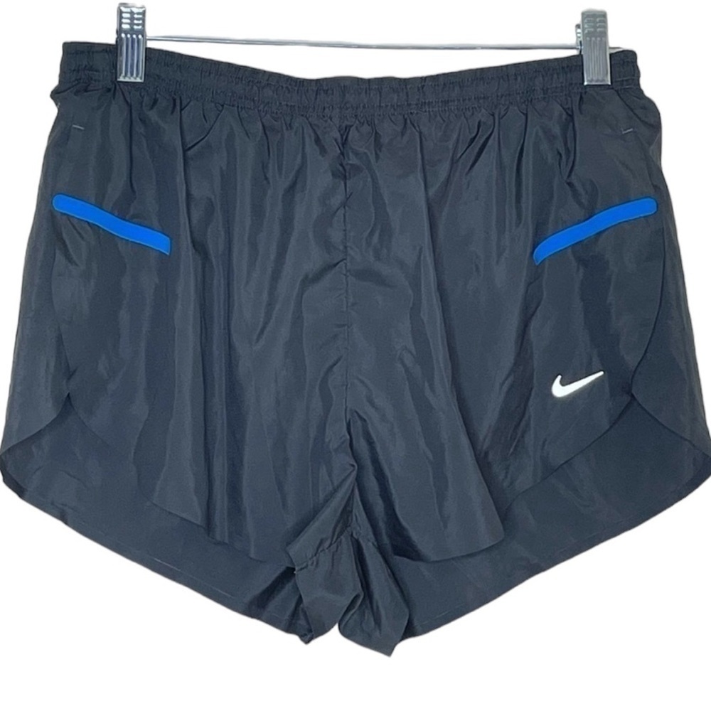 Nike dri-fit active shorts, gray and blue, large